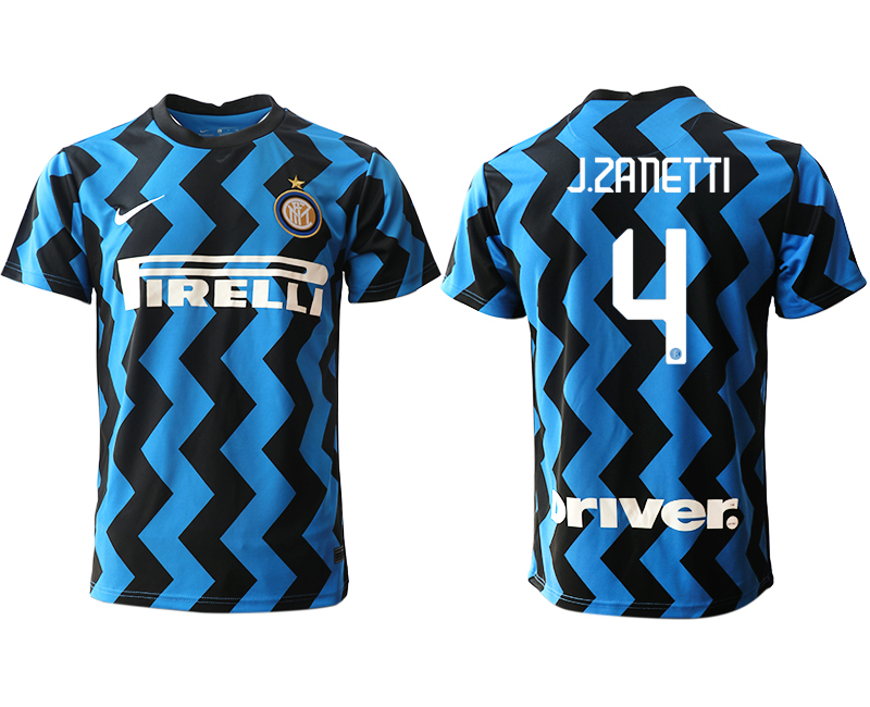 Men 2020-2021 club Inter Milan home aaa versio #4 blue Soccer Jerseys->chelsea jersey->Soccer Club Jersey